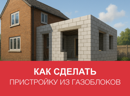Переоборудование старого дома: пристройка из газоблоков в Ленинградской области